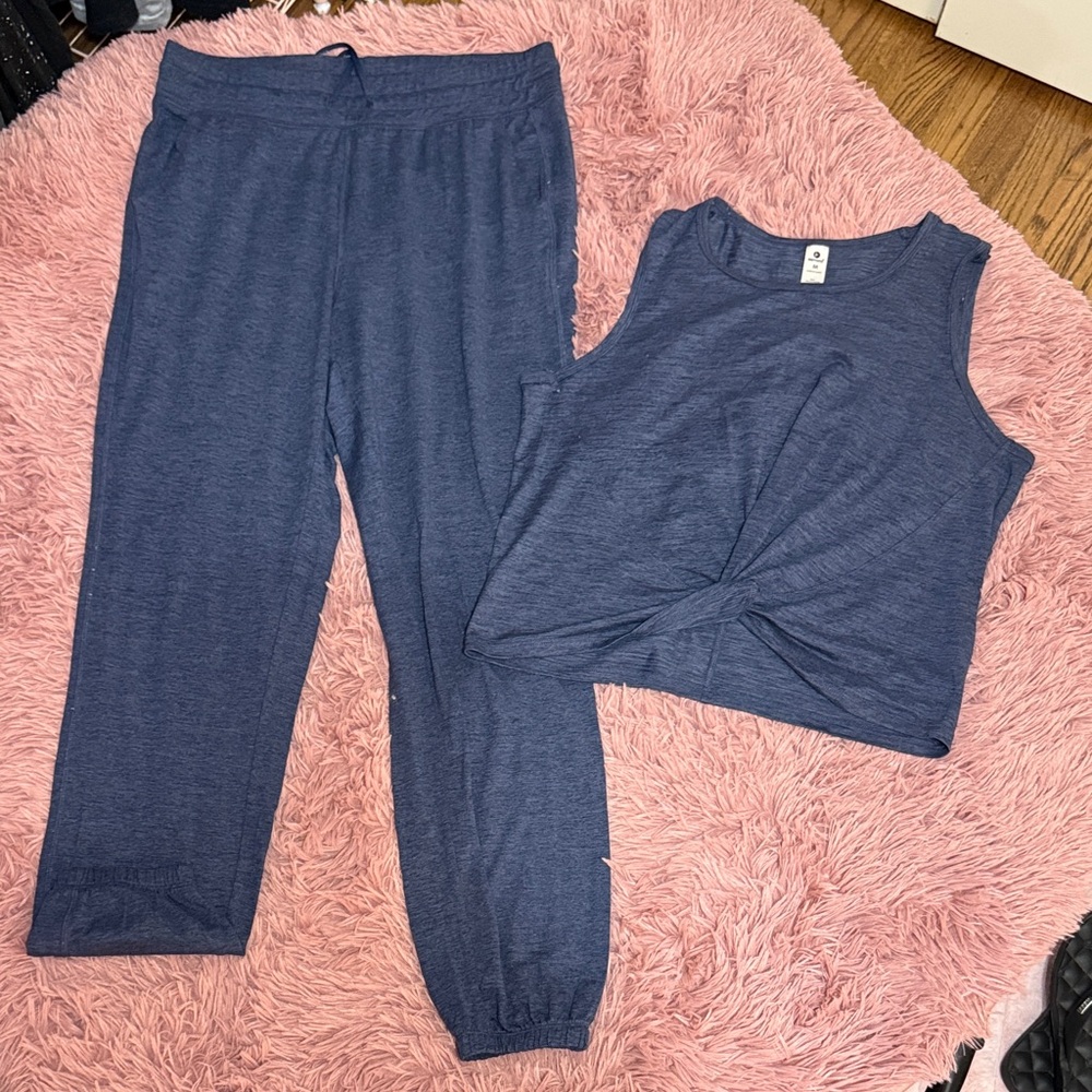 90 Degree By Reflex Blue Jogger Set